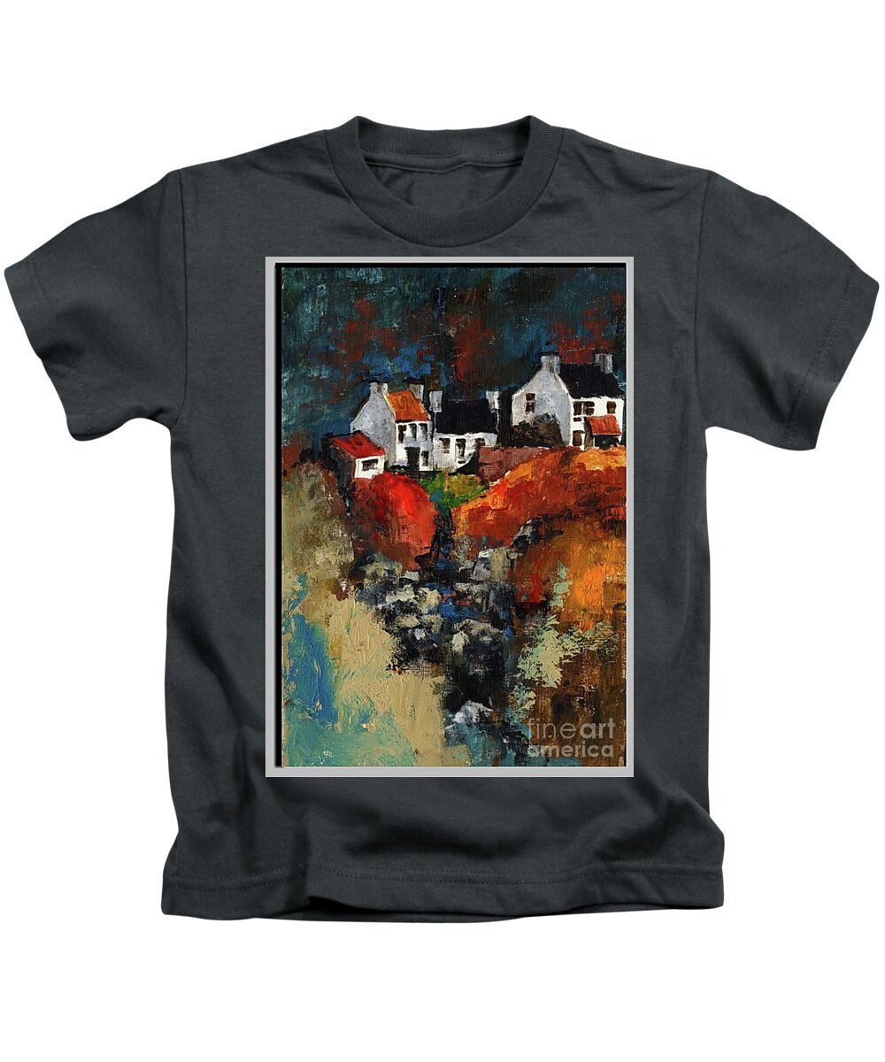 Ireland Kids T-Shirt featuring the painting Connemara Colours by Val Byrne