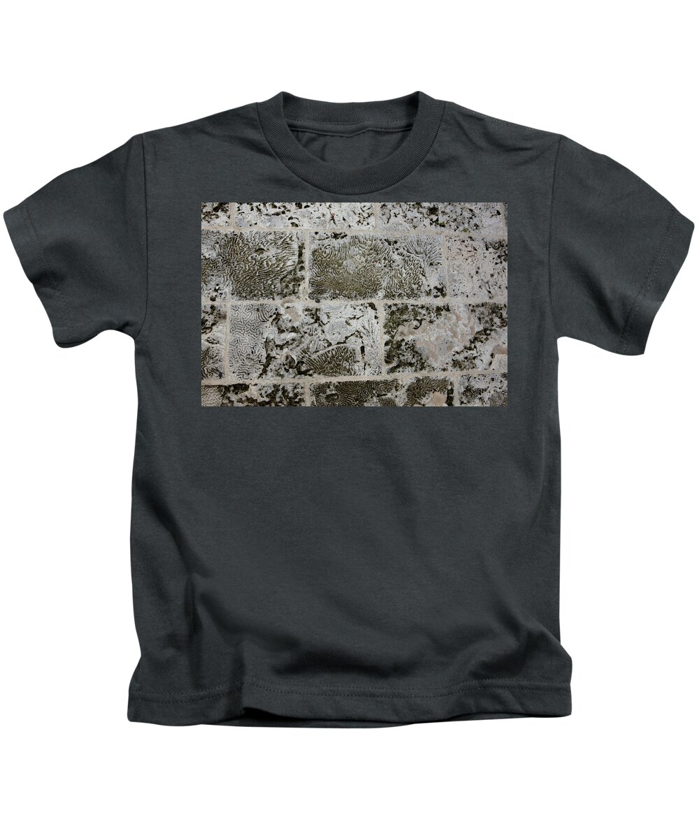 Texture Kids T-Shirt featuring the photograph Coral Wall 205 by Michael Fryd