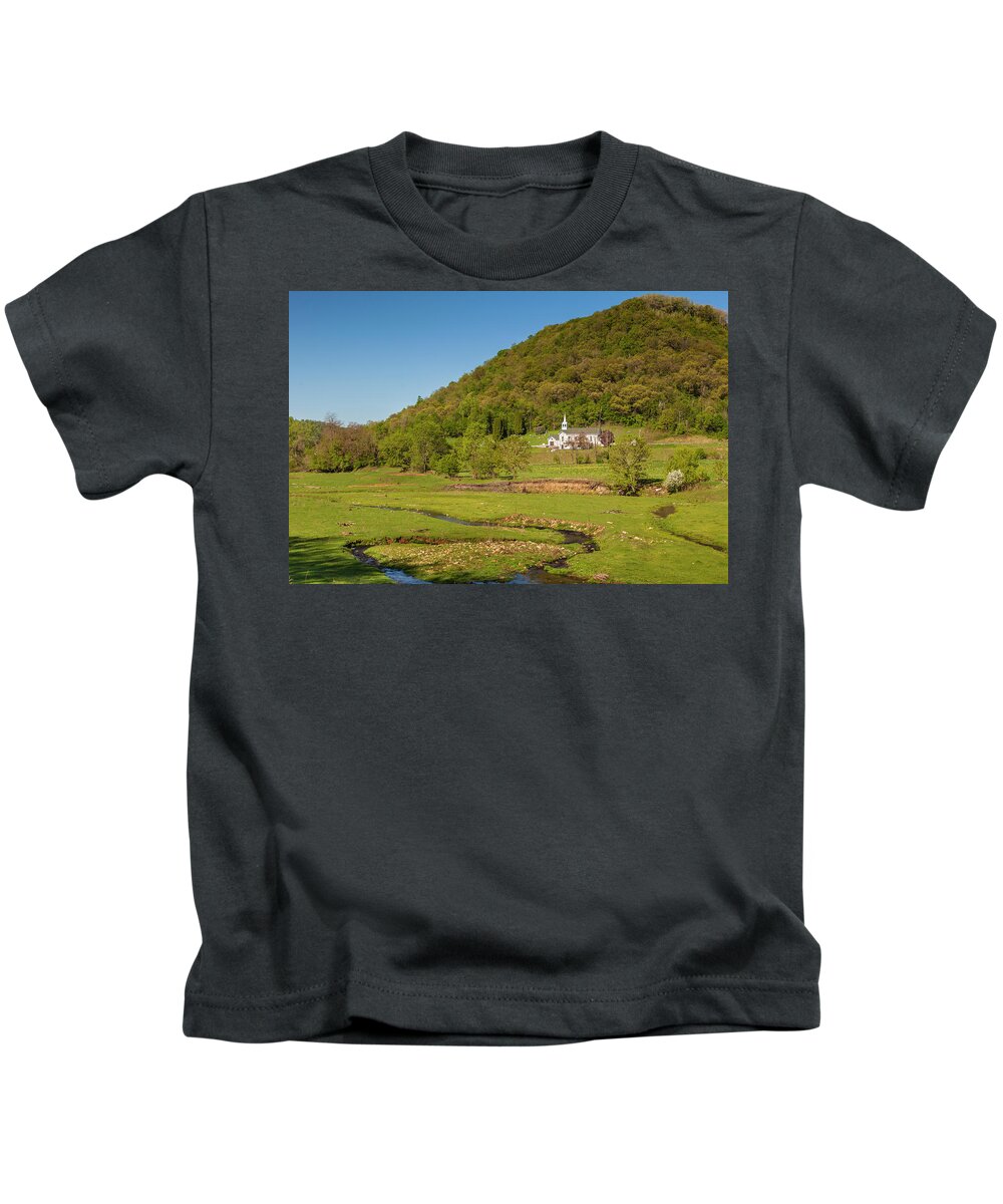 5dii Kids T-Shirt featuring the photograph Country Church by Mark Mille