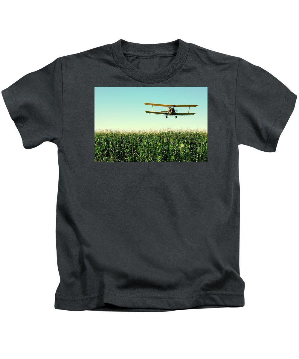 Crop Duster Kids T-Shirt featuring the photograph Crops Dusted by Todd Klassy