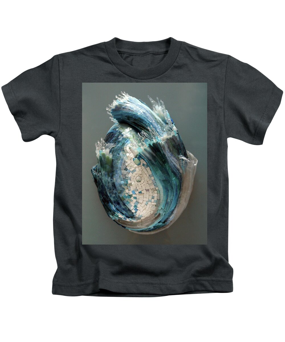 Water Kids T-Shirt featuring the sculpture Crysalis II by Mia Tavonatti