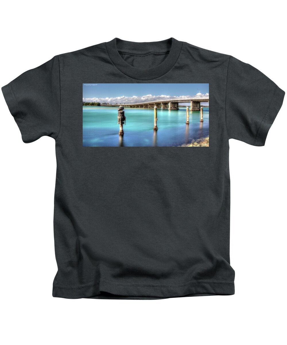 Tuncurry Photography Kids T-Shirt featuring the digital art Crystal waters 0517 by Kevin Chippindall