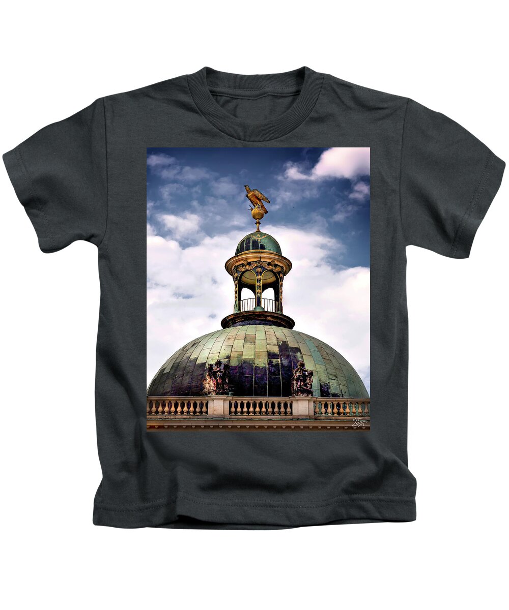 Endre Kids T-Shirt featuring the photograph Cupola At Sans Souci by Endre Balogh