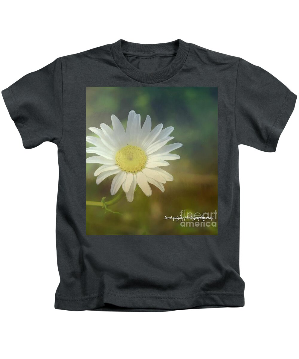 Daisy Kids T-Shirt featuring the photograph Daisies Don't Tell by Tami Quigley
