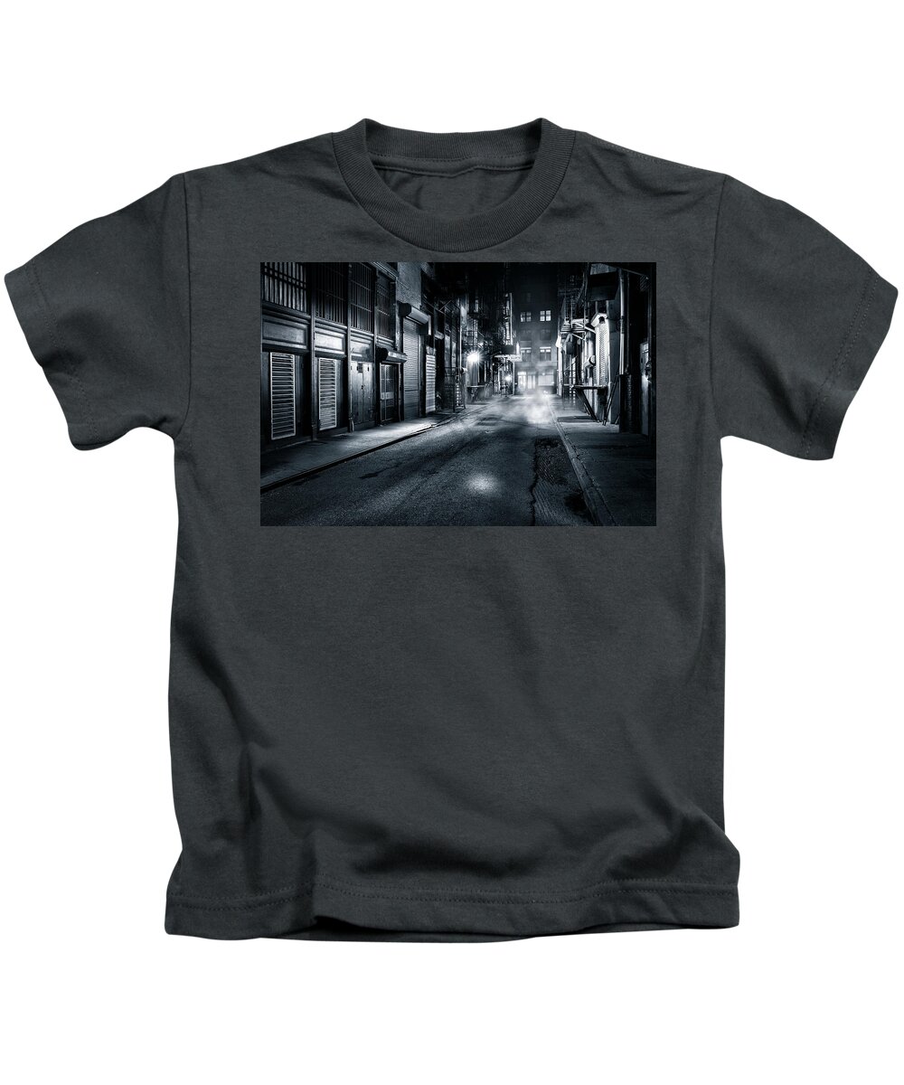 Chinatown Kids T-Shirt featuring the photograph Dark NYC by Mihai Andritoiu