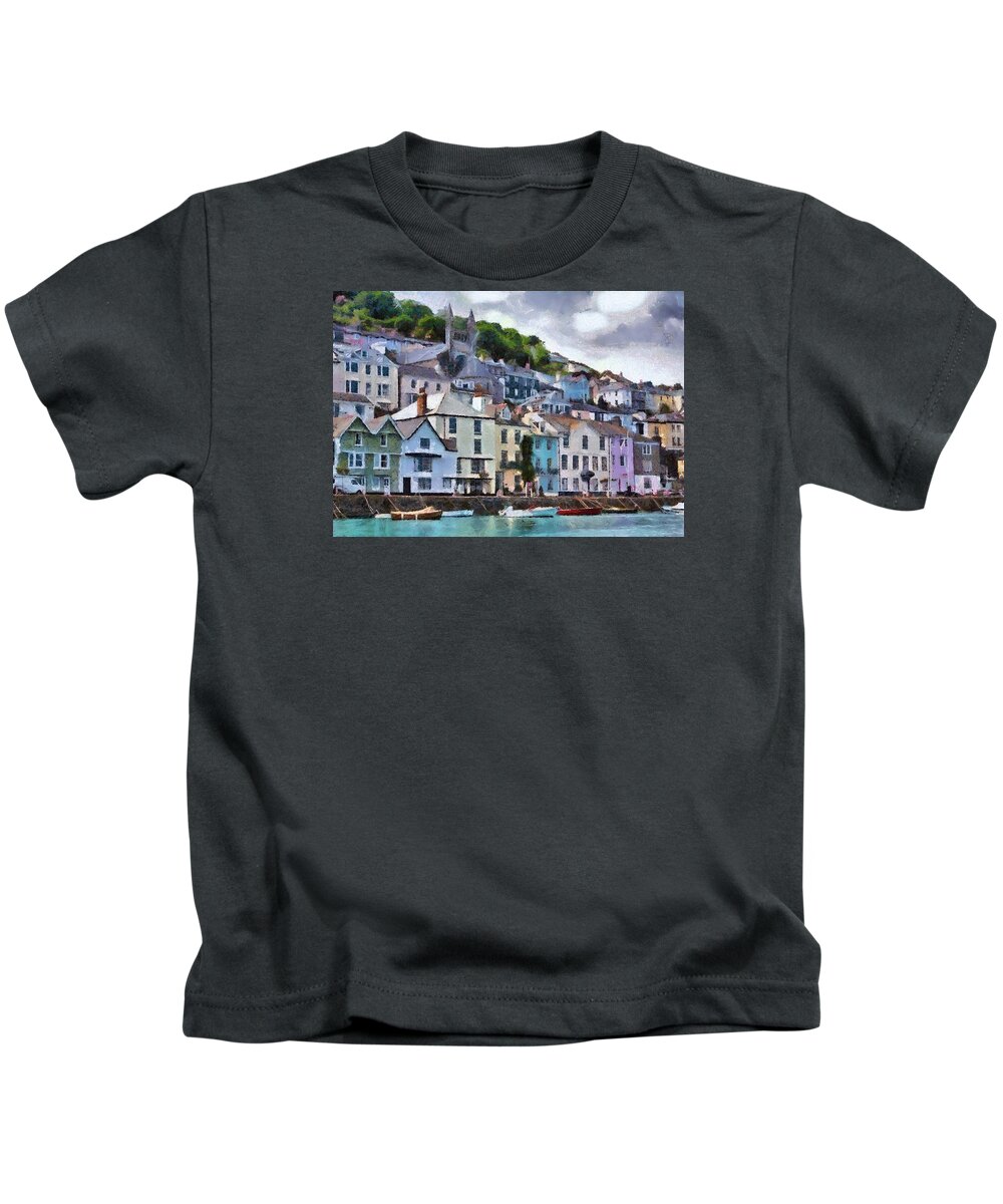 Digital Kids T-Shirt featuring the digital art Dartmouth Devon by Charmaine Zoe