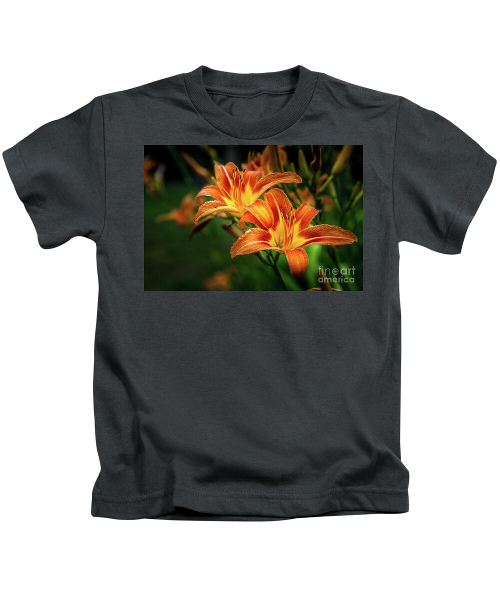 Hemerocallis Fulva Kids T-Shirt featuring the photograph Day Lily by Roger Monahan