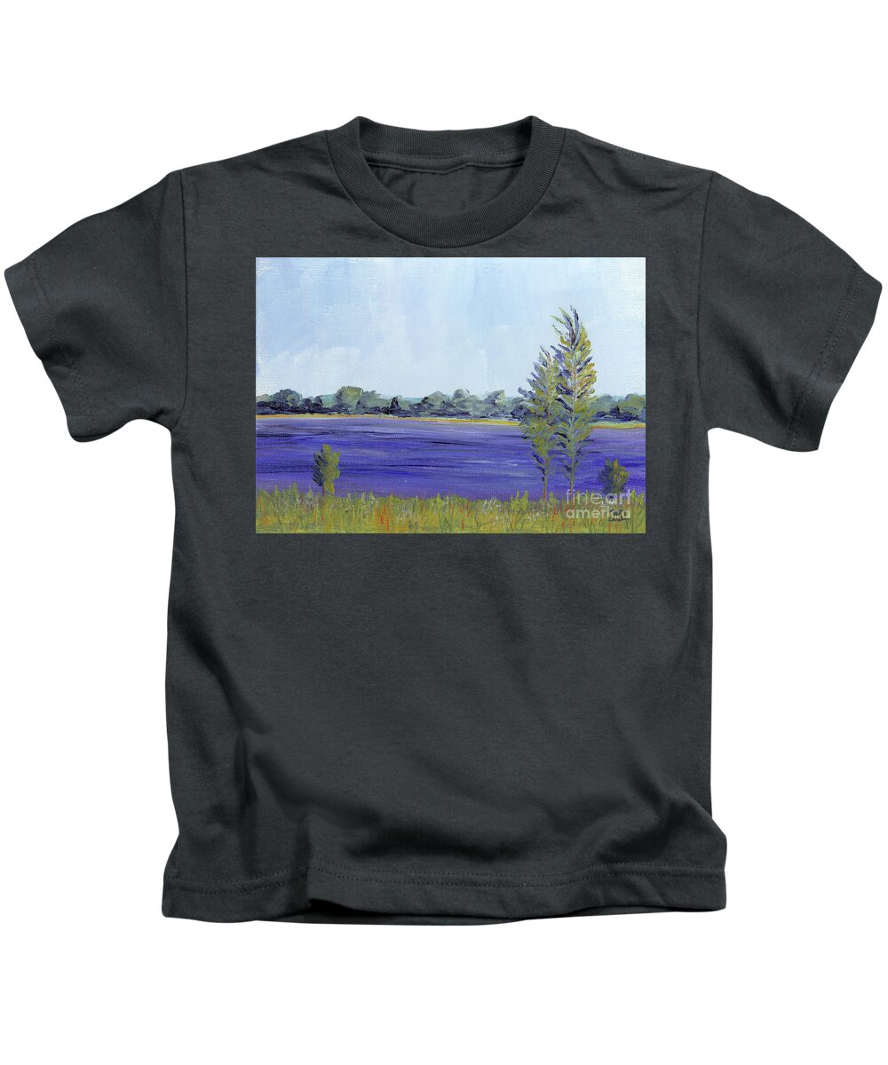 Delaware Kids T-Shirt featuring the painting Delaware River by Jackie Irwin