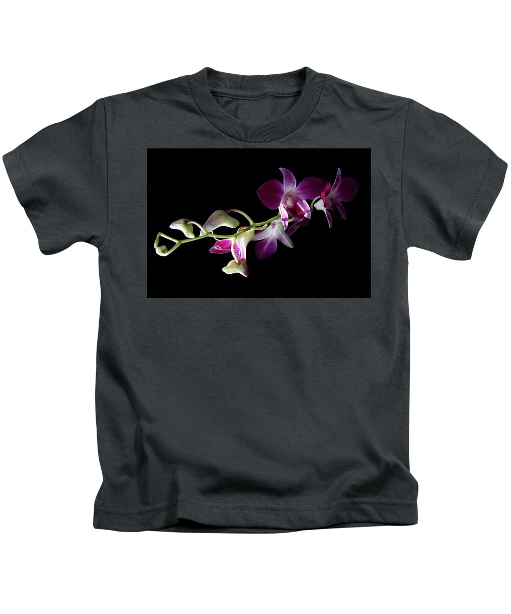 Endometrium Orchid Kids T-Shirt featuring the photograph Dendrobium Orchid by Nancy Griswold
