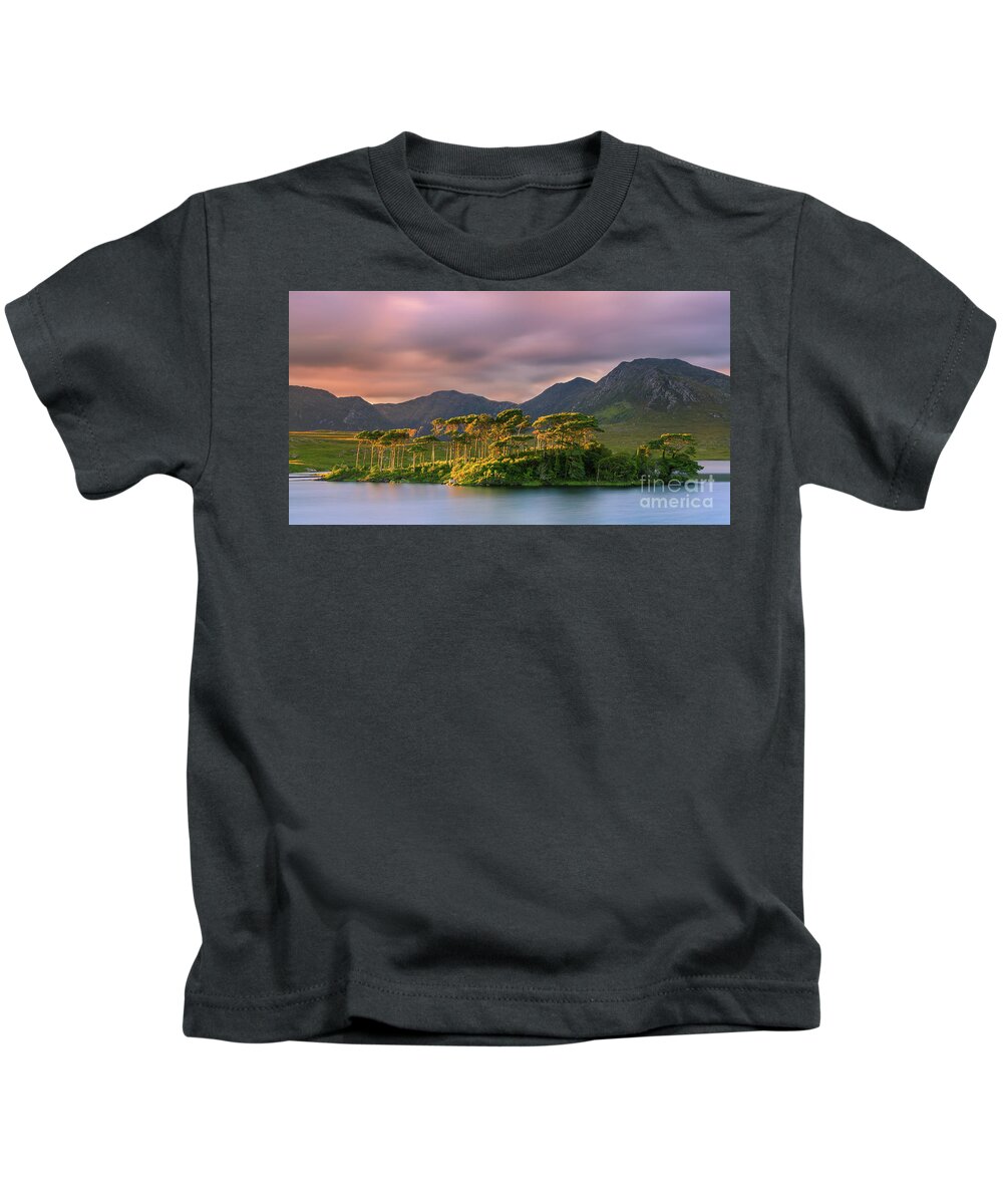 Color Image Kids T-Shirt featuring the photograph Derryclare Lough - Ireland by Henk Meijer Photography