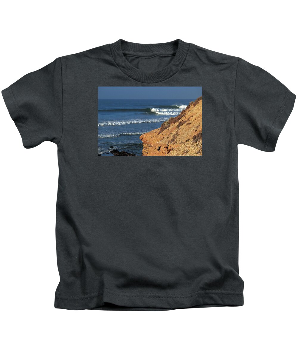 Framed Surf Pictures Kids T-Shirt featuring the photograph Desert Pointbreak by Julian Wicksteed