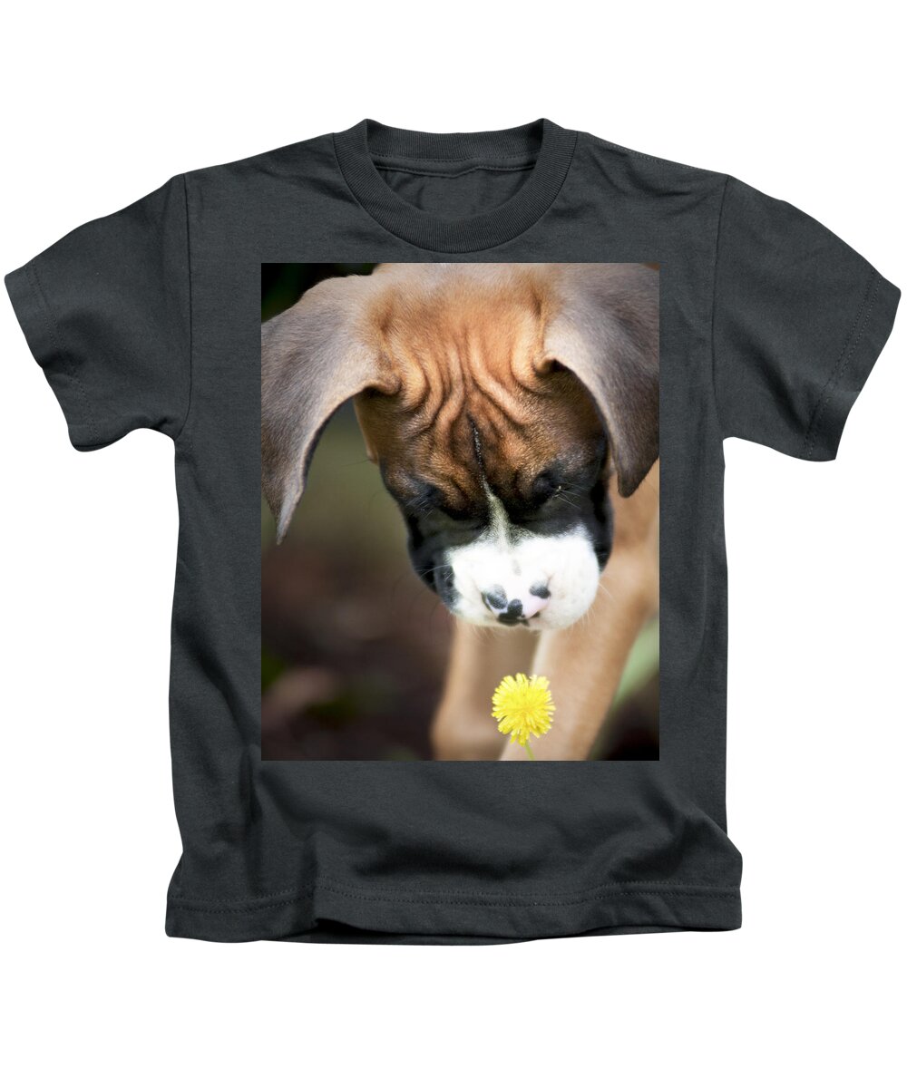 Boxer Kids T-Shirt featuring the photograph Discovery by Jeff Mize