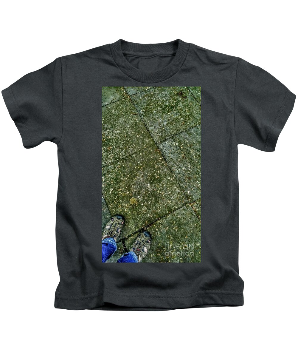 Sandals Kids T-Shirt featuring the photograph Downward Views #001 by Christopher Lotito