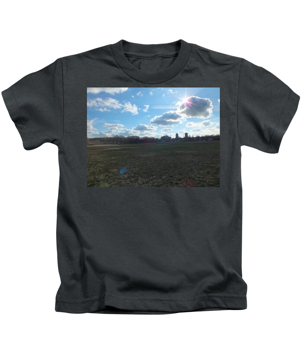 Dramatic Clouds And A Blue Sky Kids T-Shirt featuring the photograph Dramatic Clouds and a Blue Sky by Nicholas Small