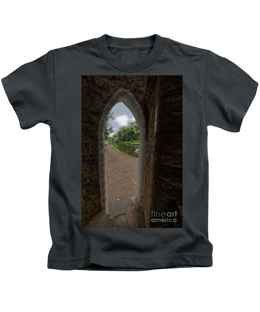 Drayton Kids T-Shirt featuring the photograph Drayton footbridge by Steev Stamford