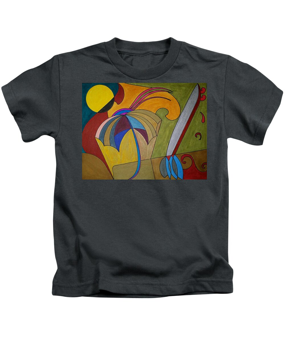 Geometric Art Kids T-Shirt featuring the glass art Dream 271 by S S-ray