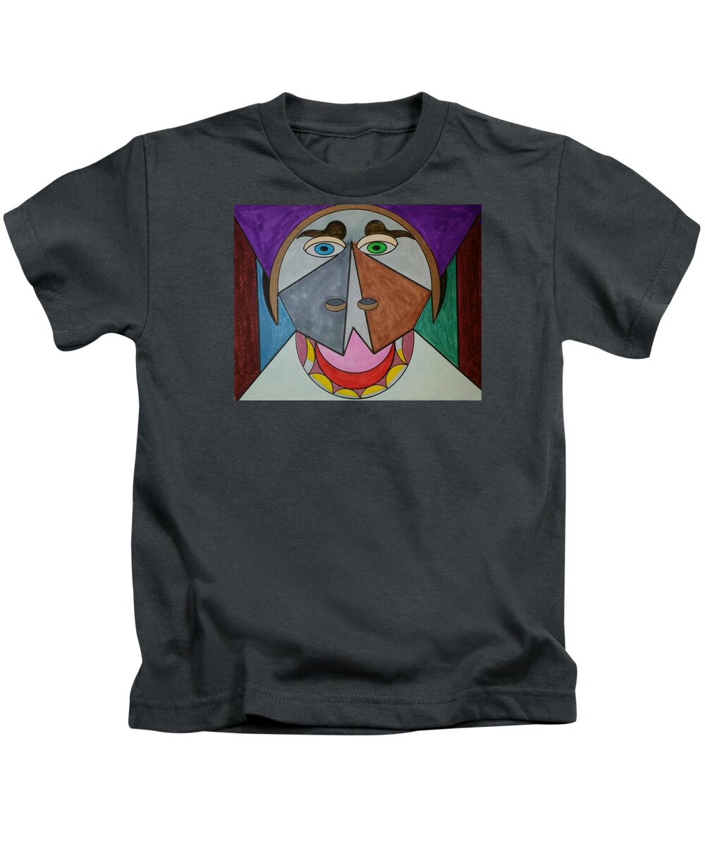 Geometric Art Kids T-Shirt featuring the glass art Dream 91 by S S-ray