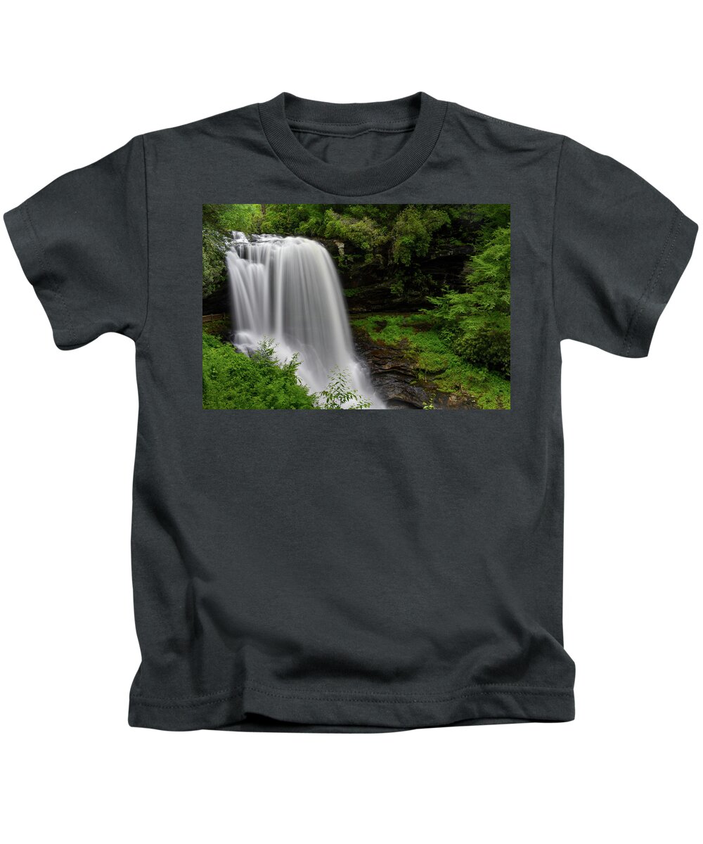 Nature Kids T-Shirt featuring the photograph Dry Falls in Highlands, NC by Robert J Wagner