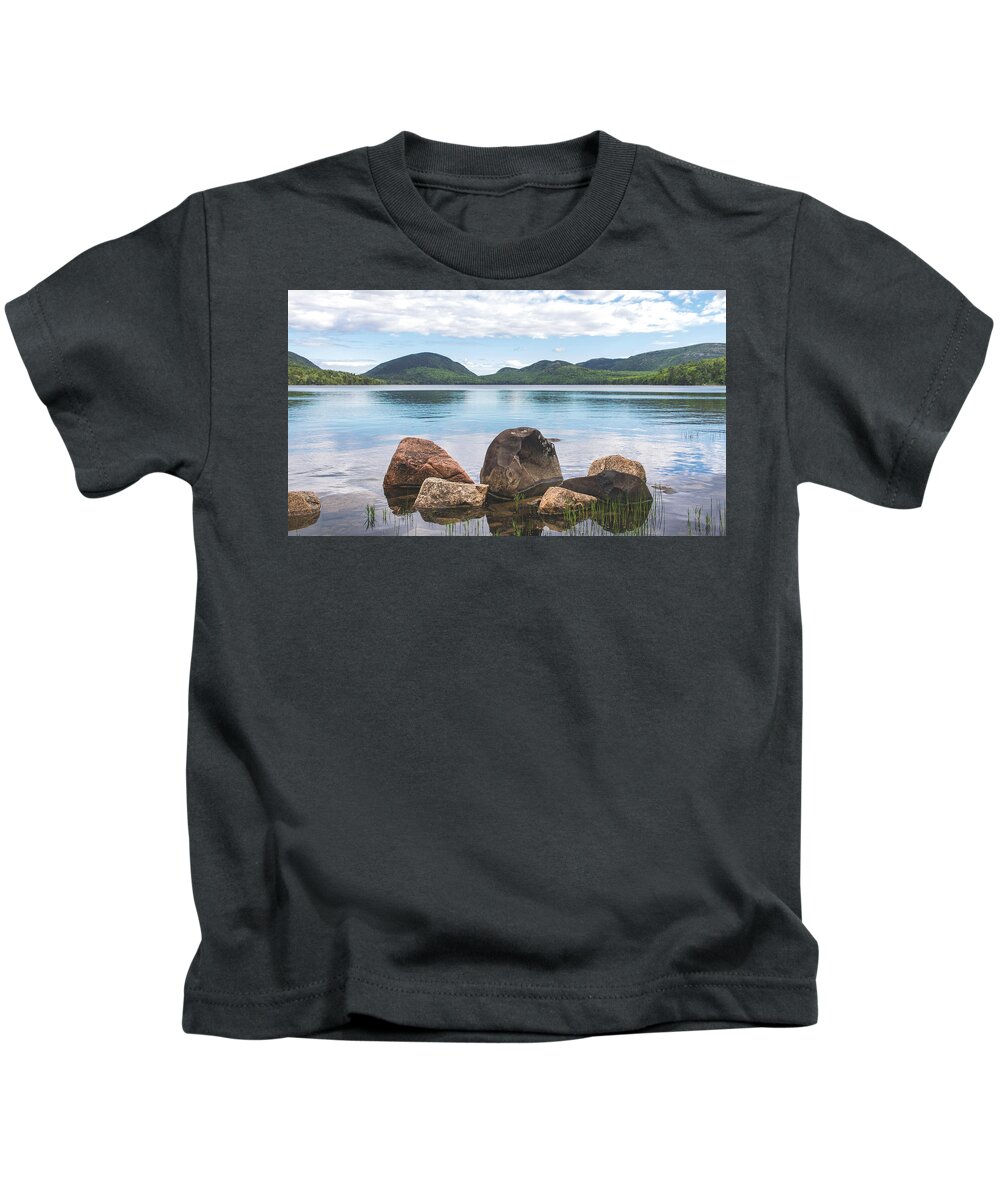 Acadia National Park Kids T-Shirt featuring the photograph Eagle Lake by Holly Ross