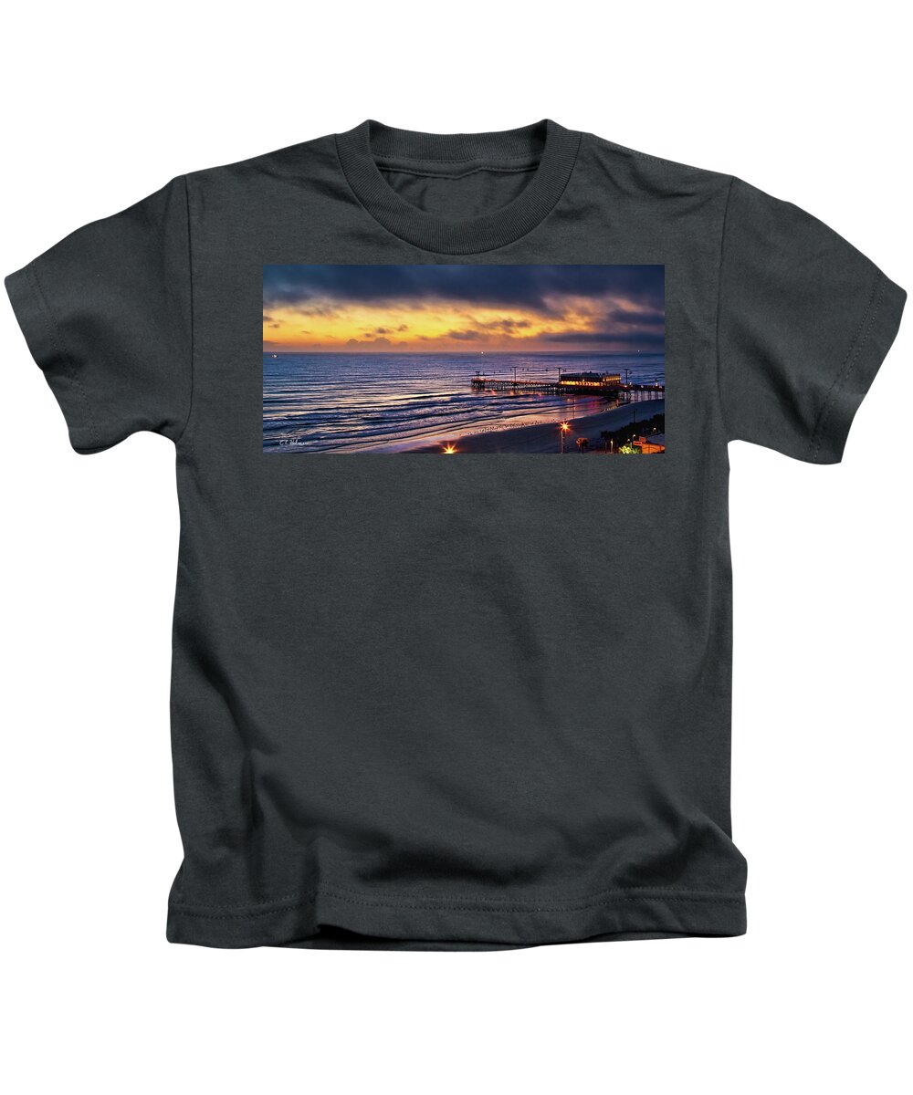 Beach Kids T-Shirt featuring the photograph Early Morning In Daytona Beach by Christopher Holmes