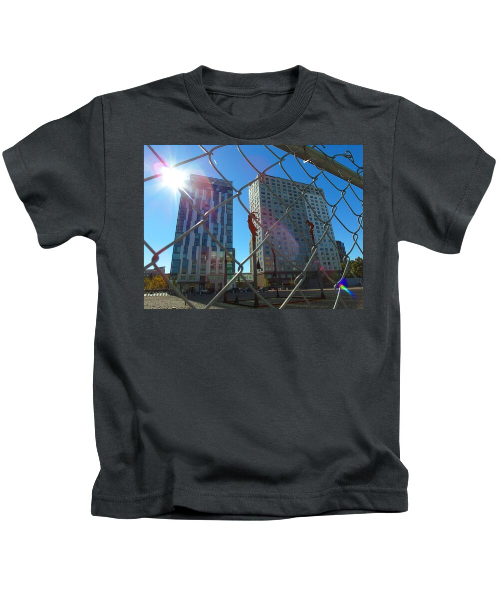 Buildings Kids T-Shirt featuring the photograph East Cambridge 2 by Christopher Brown