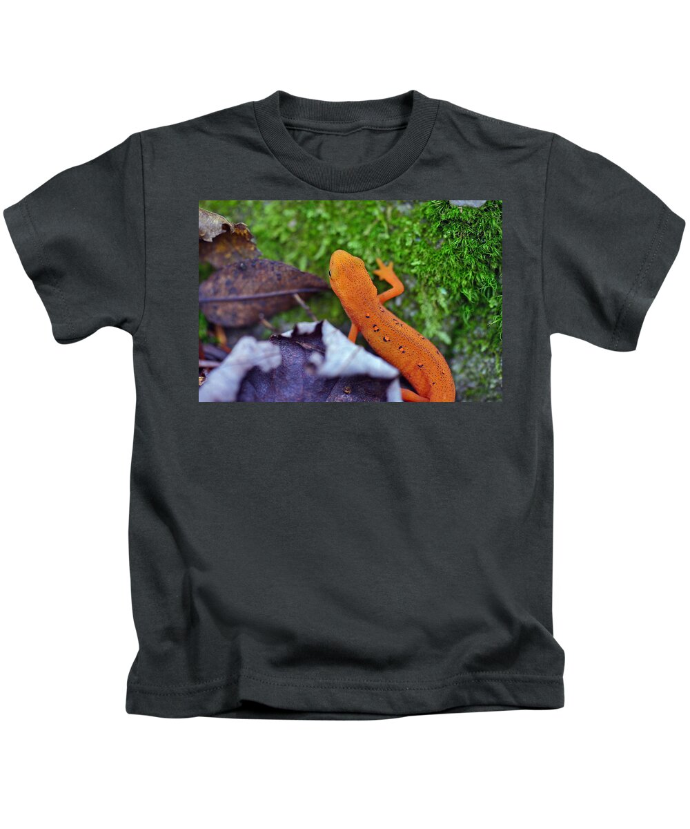 Eastern Newt Kids T-Shirt featuring the photograph Eastern Newt by David Rucker