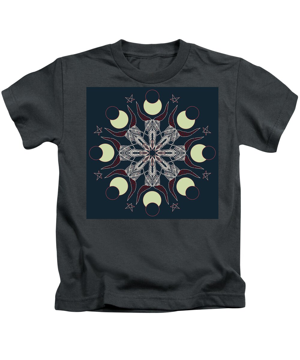 Art Kids T-Shirt featuring the digital art Eclipse by Ronda Broatch