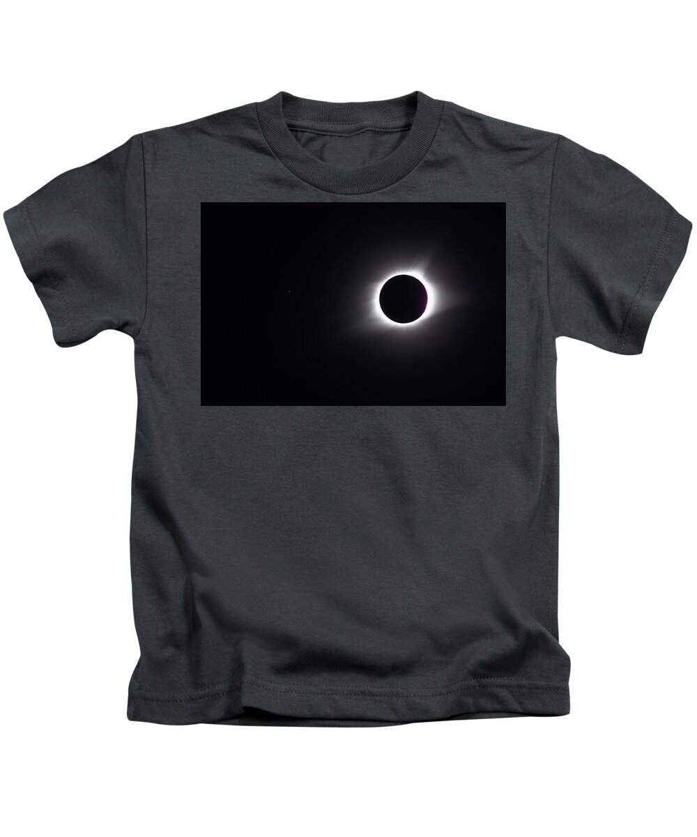 Eclipse Kids T-Shirt featuring the photograph Eclipse Totality and Regulus by Paul Rebmann