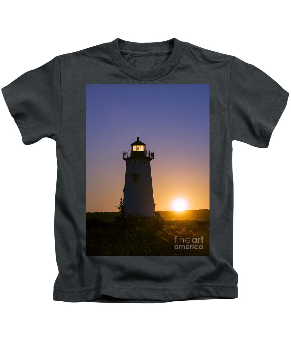 Edgartown Kids T-Shirt featuring the photograph Edgartown Light Sunrise by John Greim