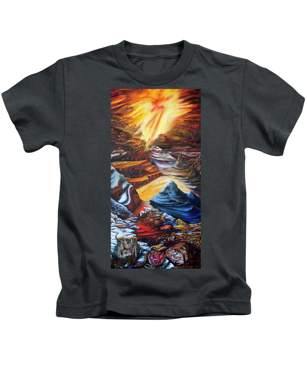 Surrealism Kids T-Shirt featuring the painting El Dorado by Terry R MacDonald