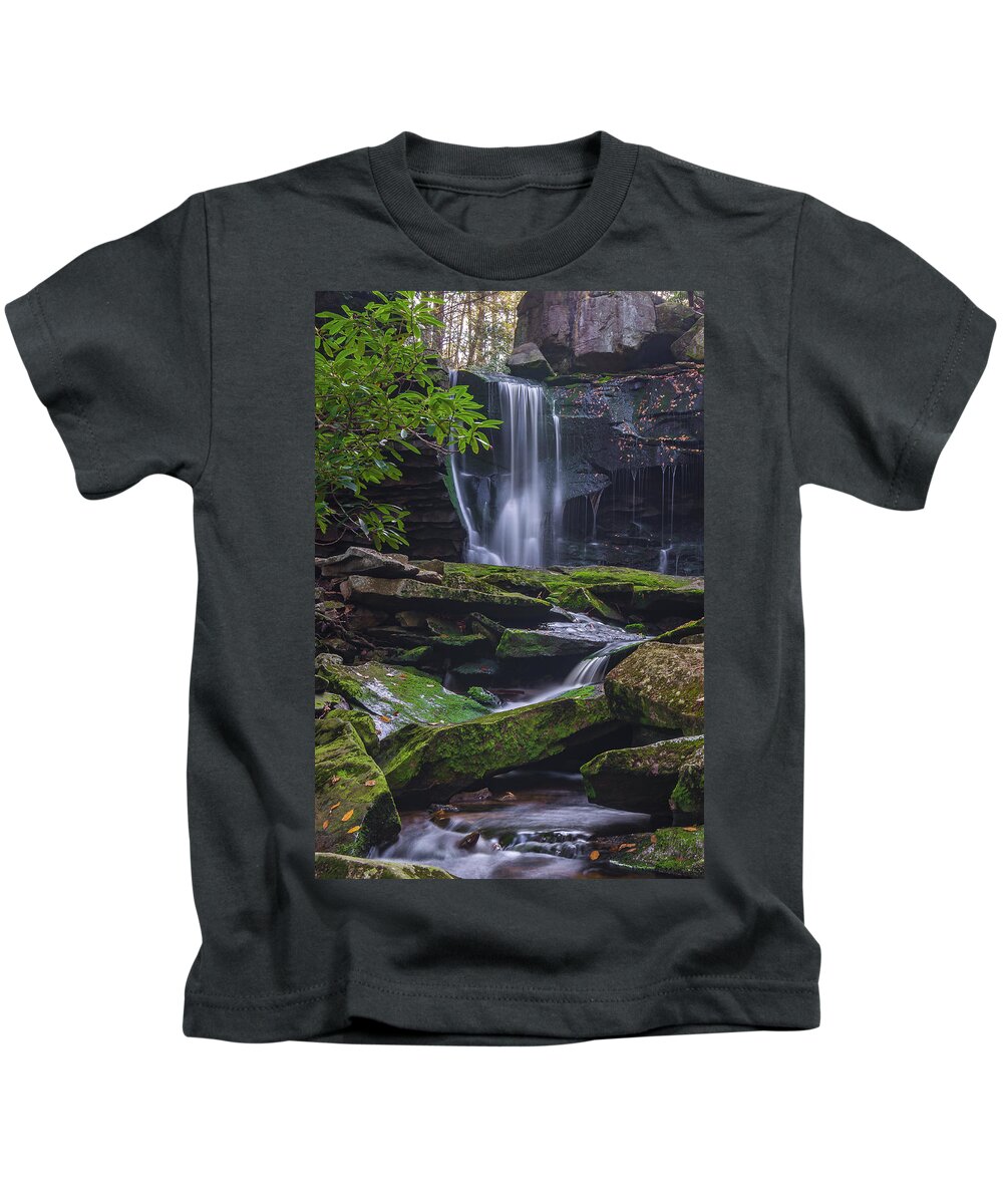 2017-10-15 Kids T-Shirt featuring the photograph Elakala Falls by Ulrich Burkhalter
