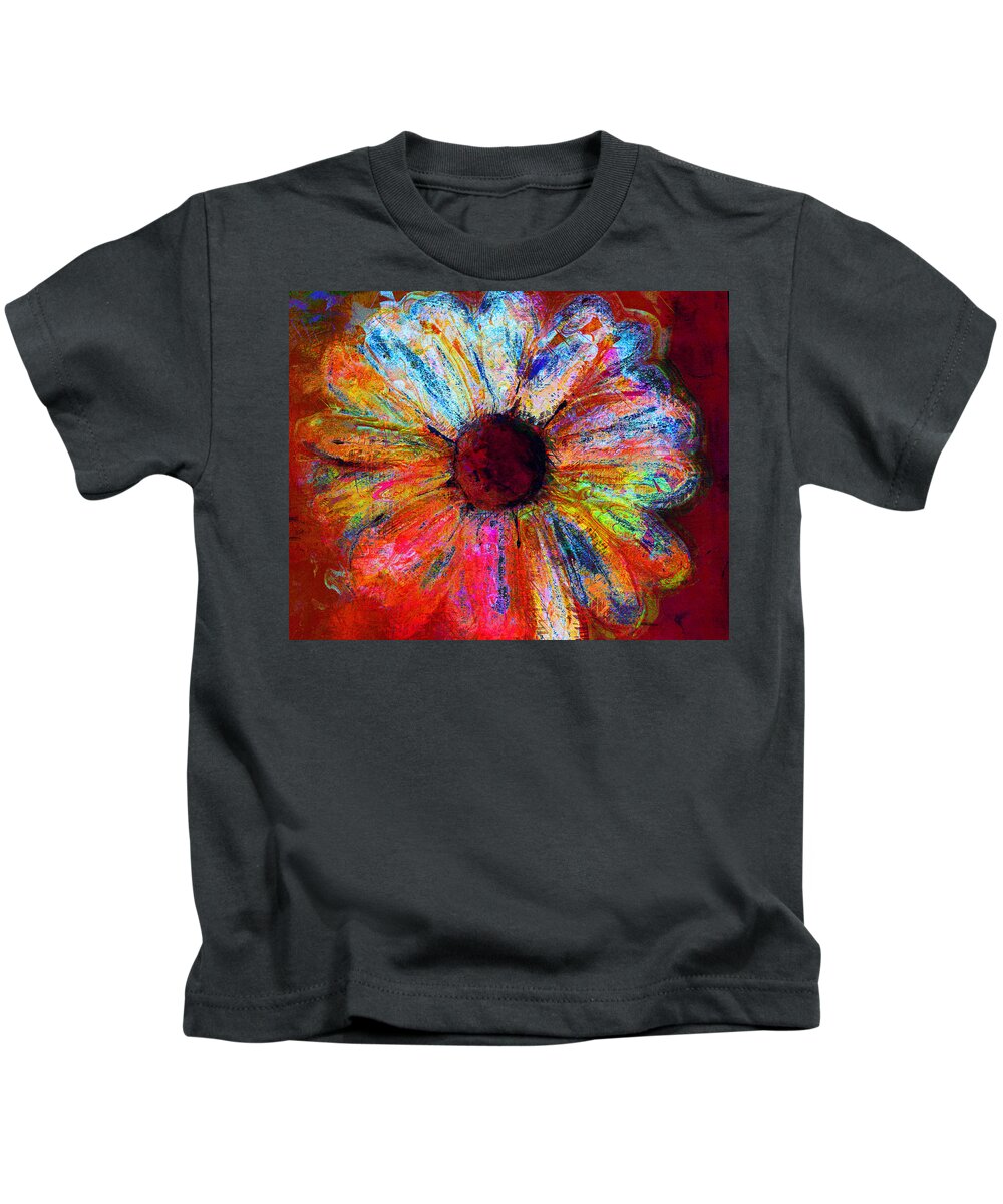 Daisy Kids T-Shirt featuring the painting Electric Daisy by Julie Lueders 