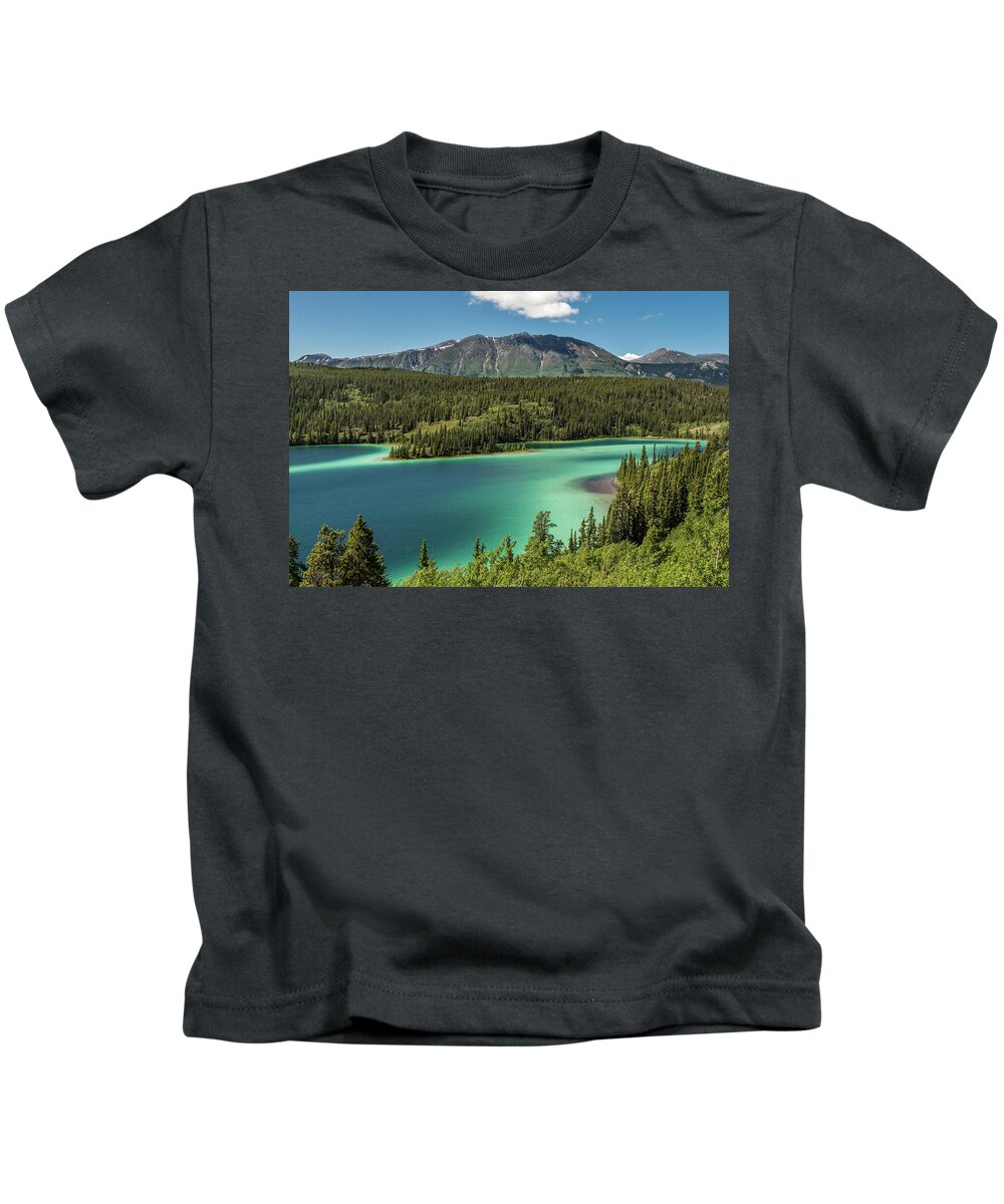 Canada Kids T-Shirt featuring the photograph Emerald Lake by Ed Clark