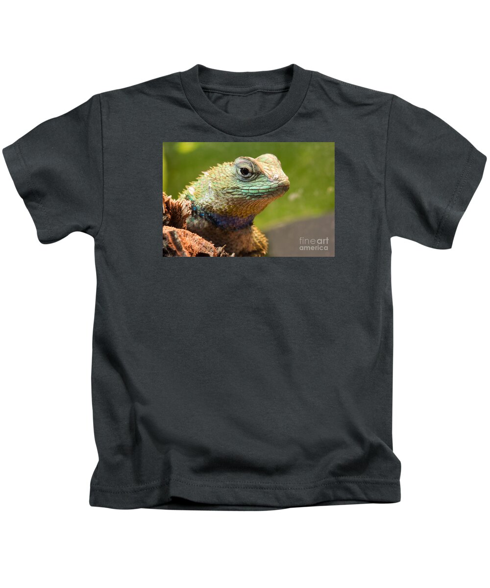 Sceloporus Kids T-Shirt featuring the photograph Emerald Swift 2 by Shawn Jeffries