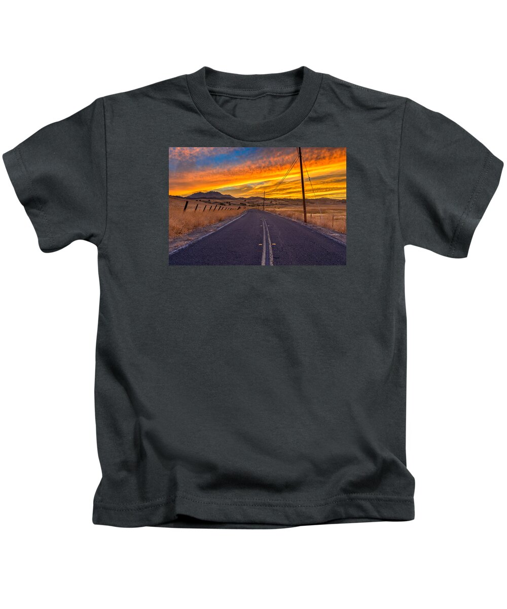 Antioch Kids T-Shirt featuring the photograph Empire Mine Road #2 by Robin Mayoff