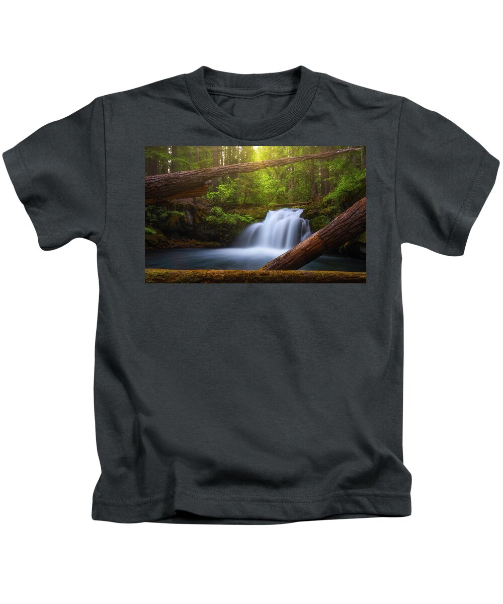 Sunlight Kids T-Shirt featuring the photograph Enchanted Forest by Darren White