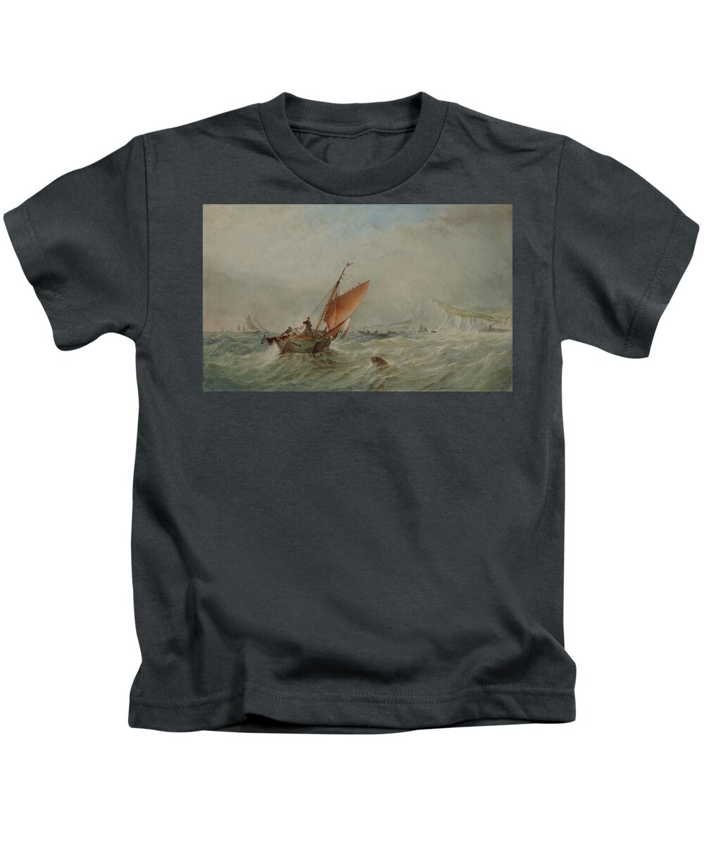 Marine Kids T-Shirt featuring the painting England by Marine