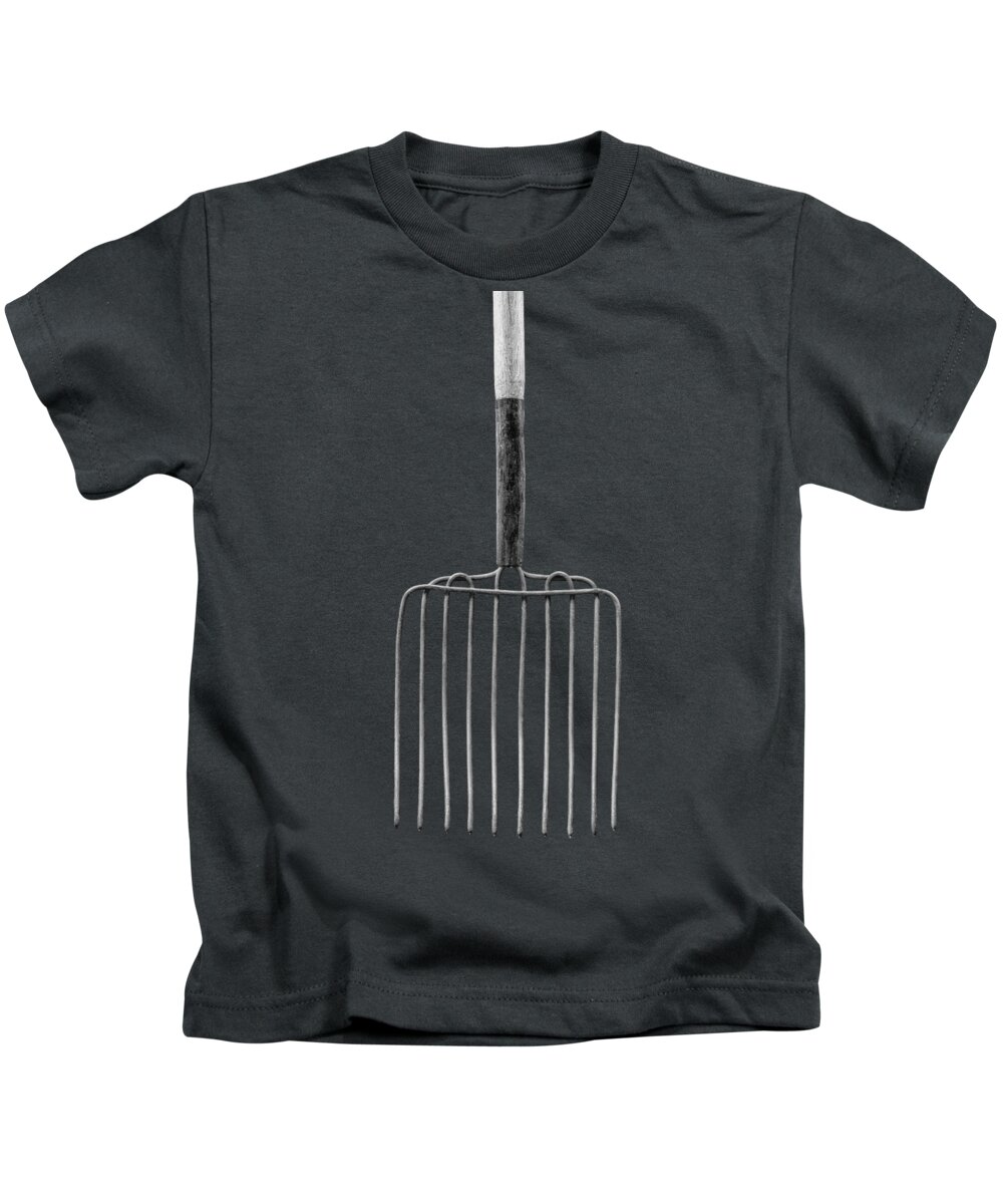 Black Kids T-Shirt featuring the photograph Ensilage Fork I by YoPedro