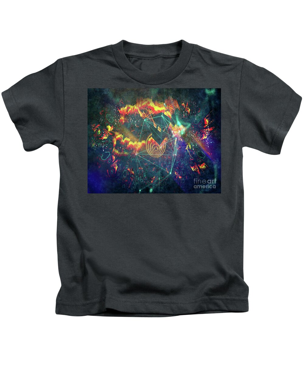Doctor Who Kids T-Shirt featuring the digital art Escaping The Vortex by Digital Art Cafe