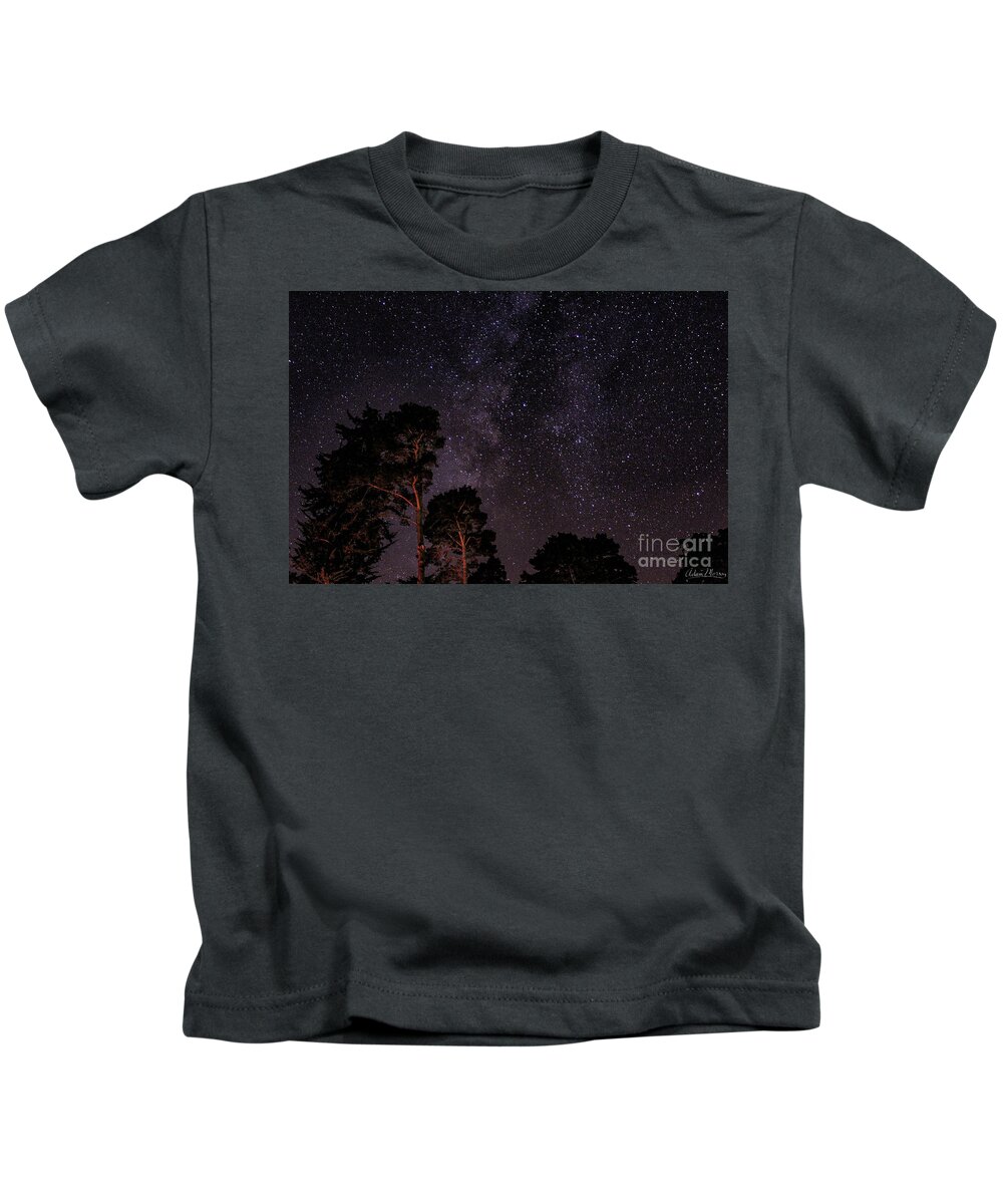 Stars Kids T-Shirt featuring the photograph Eucalyptus Galaxy by Adam Morsa