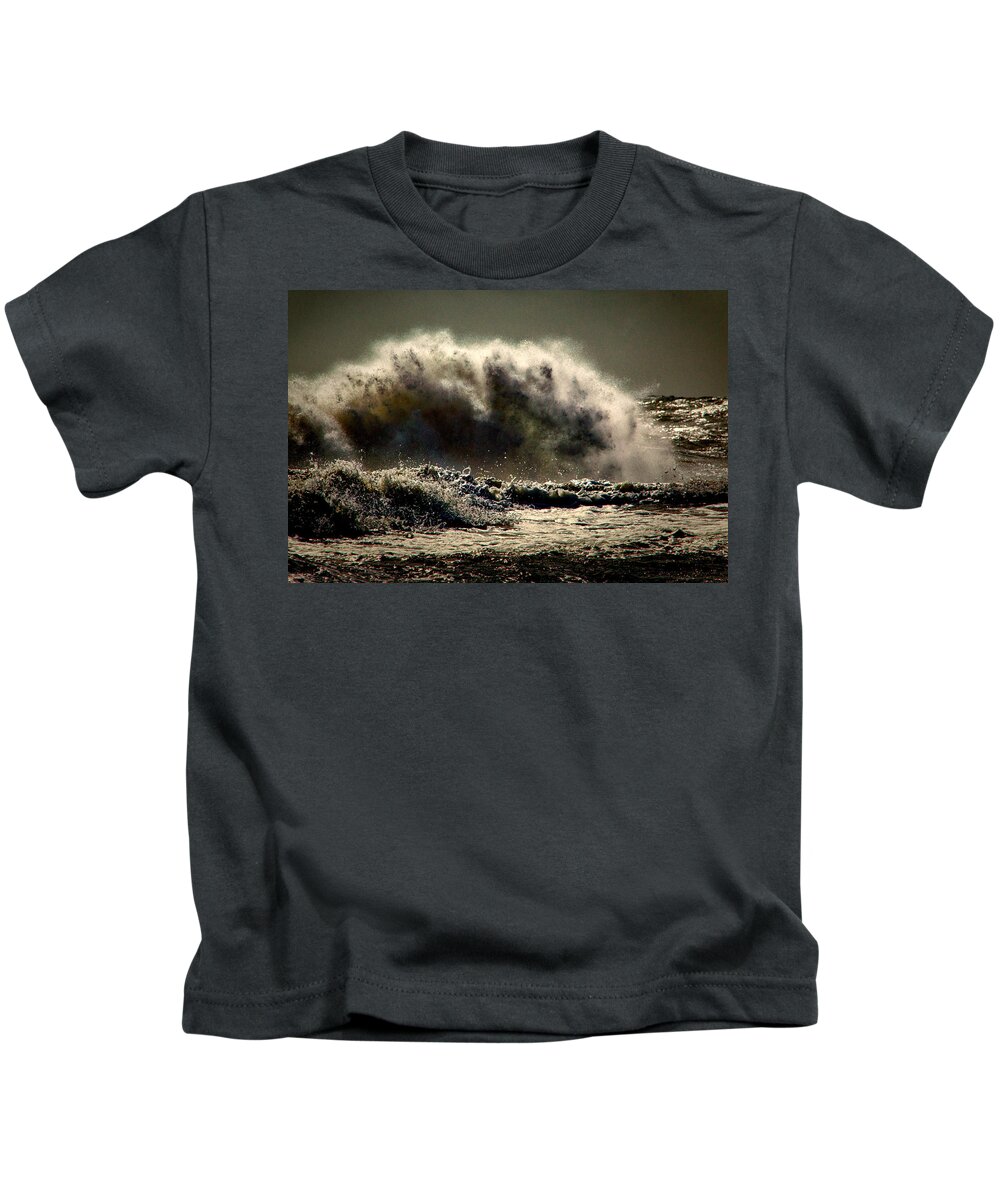 Atlantic Ocean Kids T-Shirt featuring the photograph Explosion In The Ocean by Bill Swartwout