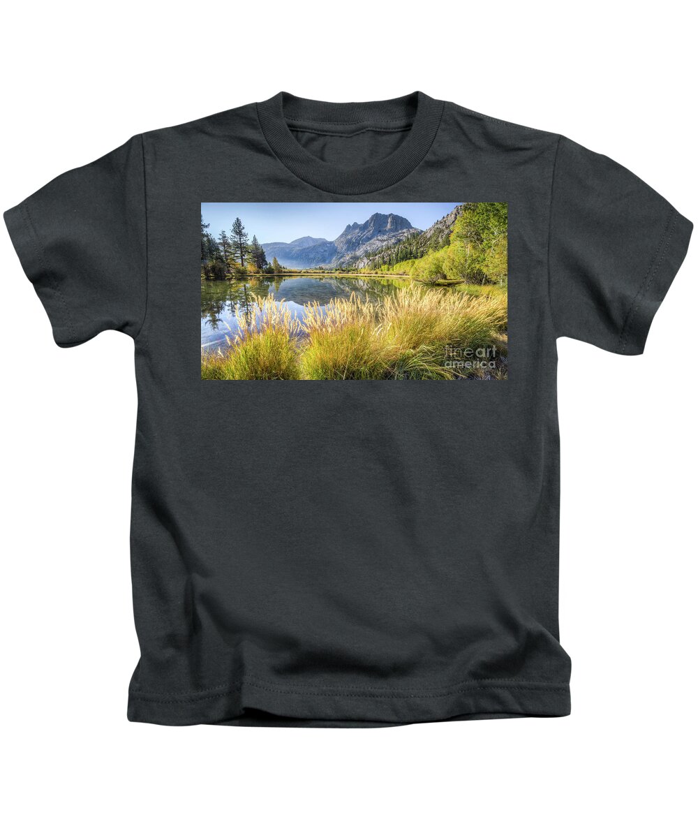 Landscape Kids T-Shirt featuring the photograph Fall along the creek by Charles Garcia