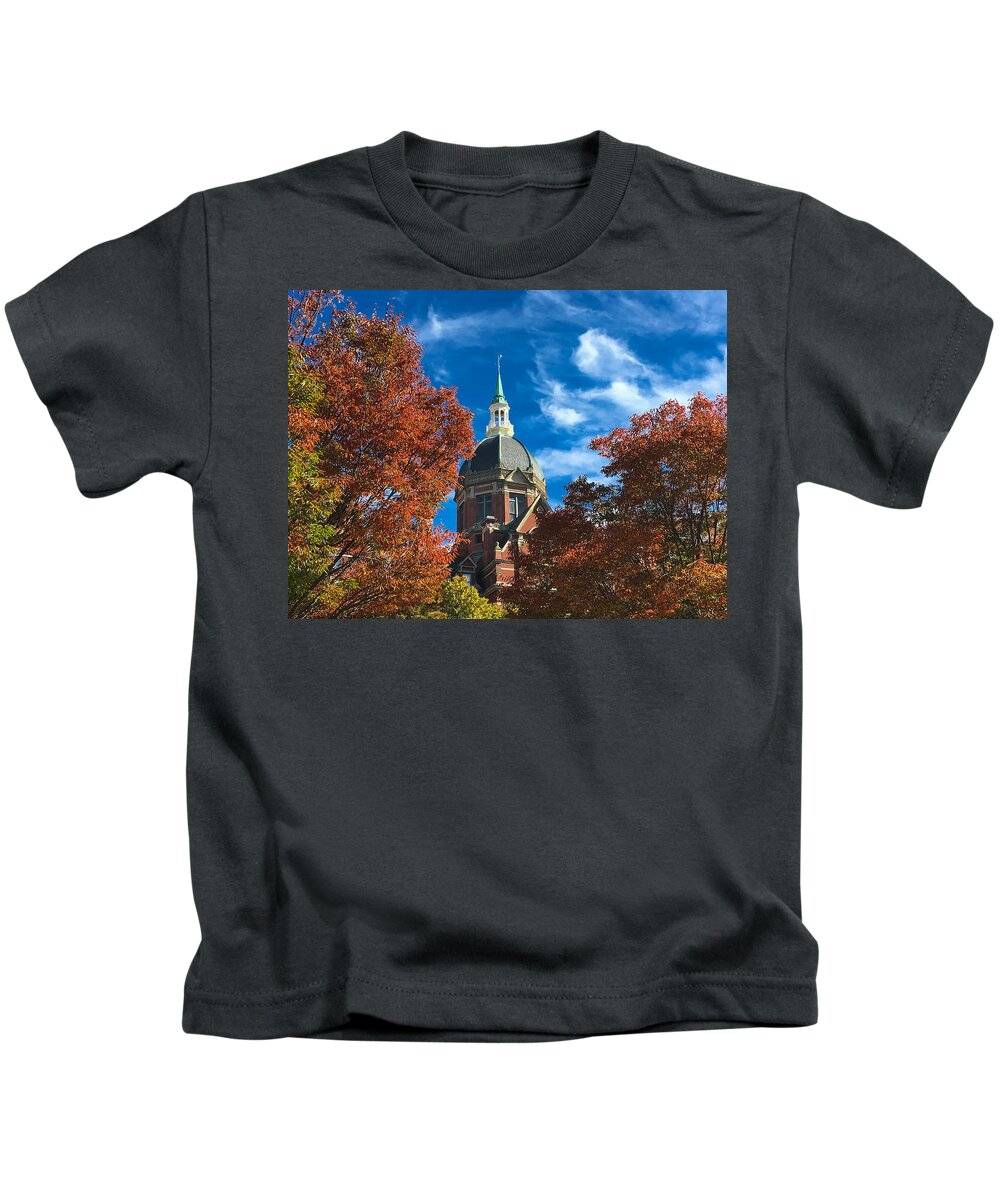 American Kiwi Photo Kids T-Shirt featuring the photograph Fall and the Dome by Mark Dodd