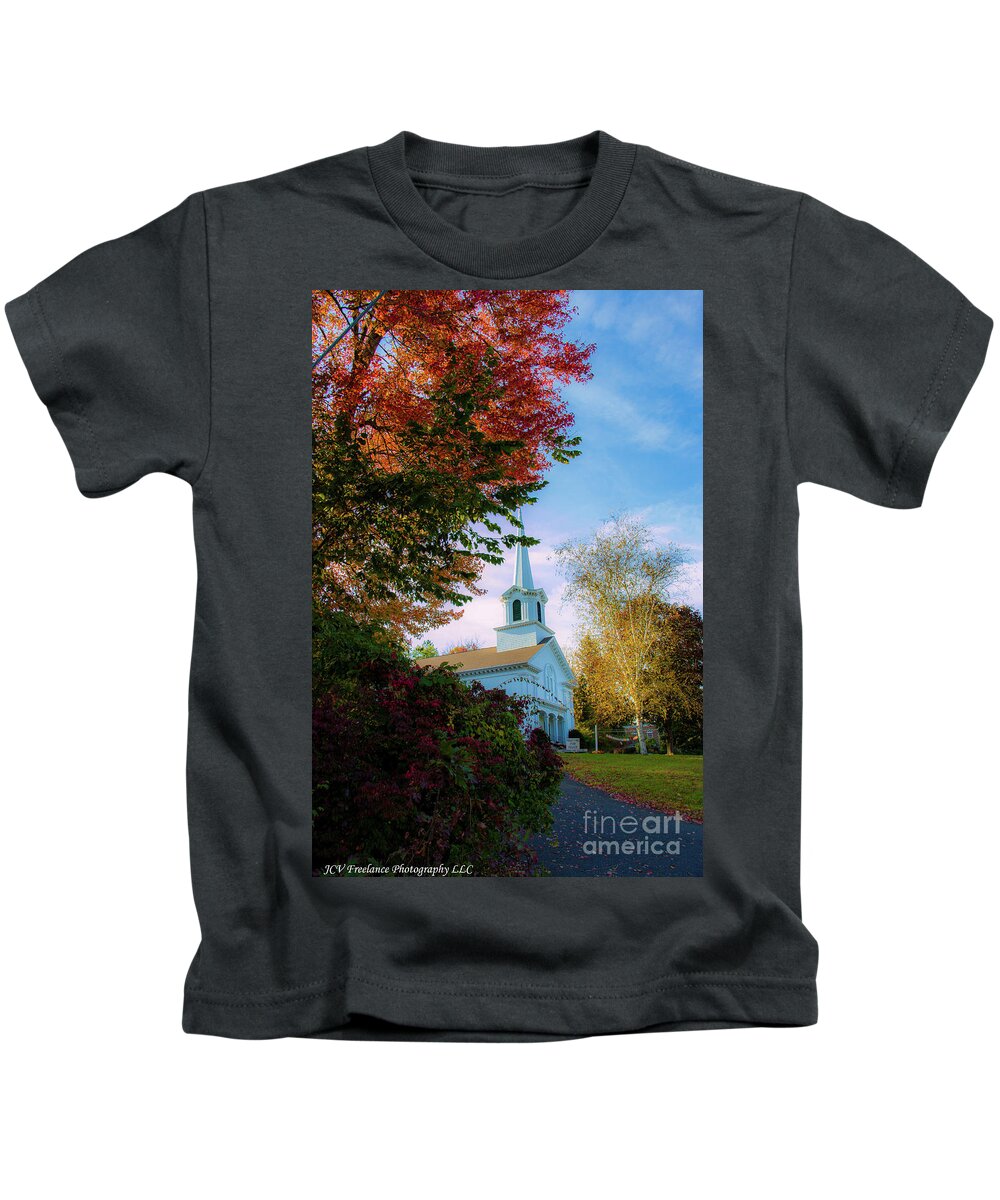 New England Kids T-Shirt featuring the photograph Fall in New England by JCV Freelance Photography LLC