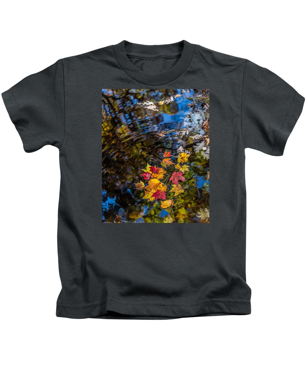 Pisgah National Forest Kids T-Shirt featuring the photograph Fall Reflection - Pisgah National Forest by Donnie Whitaker