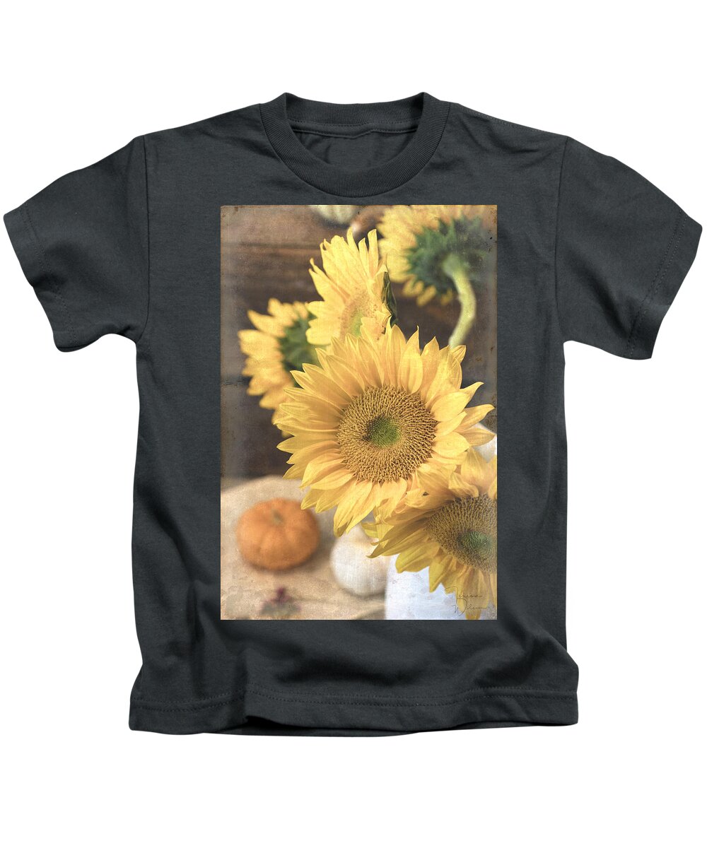 Flower Kids T-Shirt featuring the photograph Fall Sunflowers by Teresa Wilson