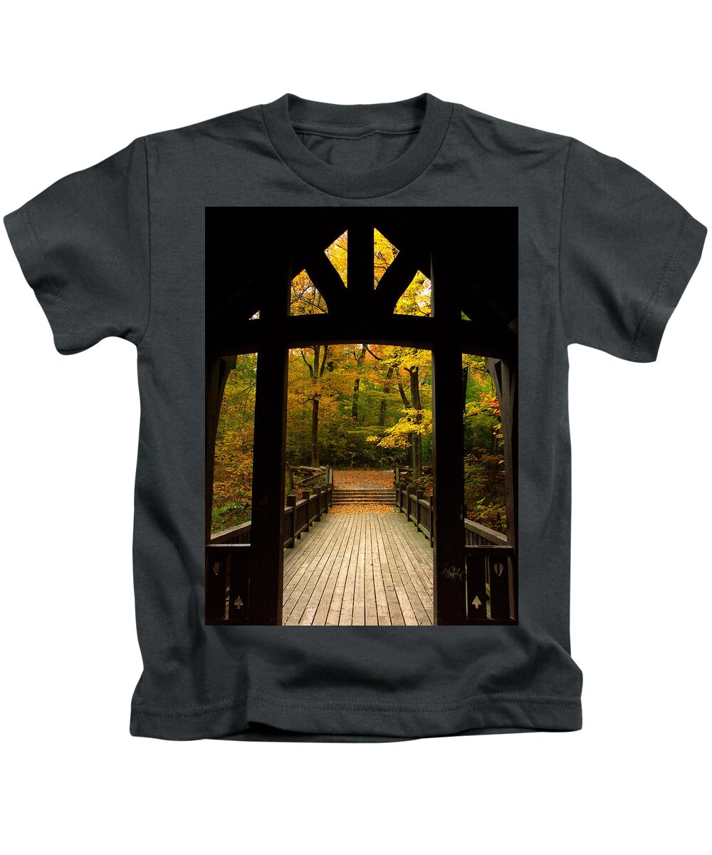 Fall Colors Kids T-Shirt featuring the photograph Fall's Stained Glass by Thomas Pipia