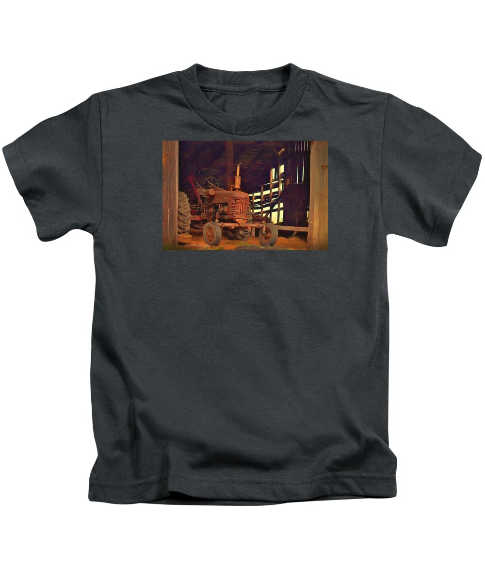 Farmall Kids T-Shirt featuring the photograph FARMALL 300 #1. South Hero, Vermont by George Robinson
