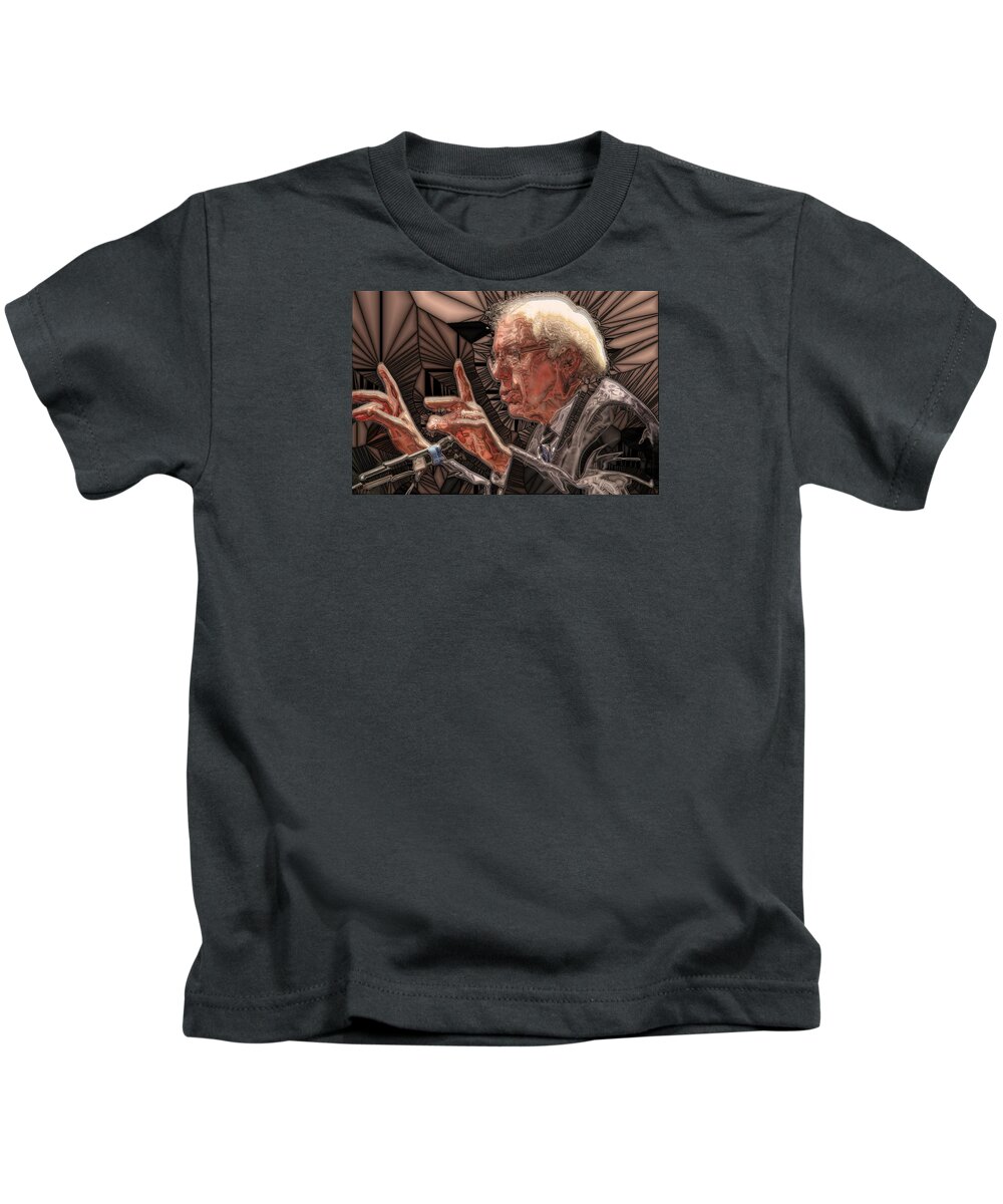 Bernie Sanders Kids T-Shirt featuring the digital art Feel The Bern by Ronald Bissett