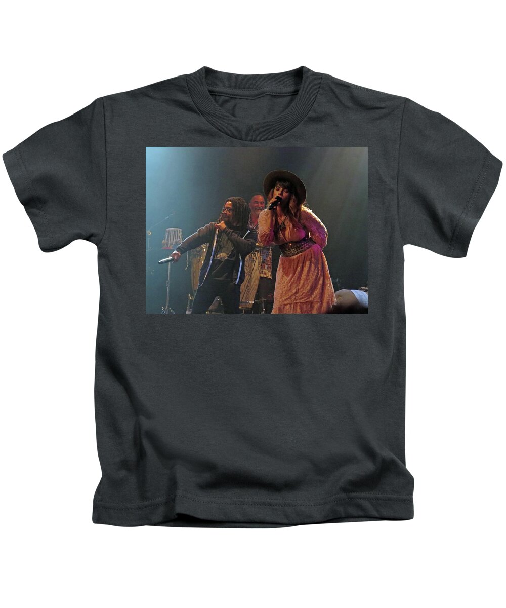 Thievery Corporation Kids T-Shirt featuring the photograph Feel the music by Aaron Martens